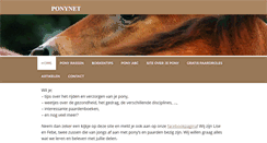 Desktop Screenshot of ponynet.nl