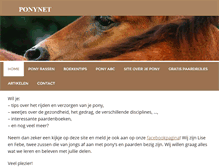 Tablet Screenshot of ponynet.nl